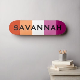 Flagga för Pride av Lesbisk för anpassad LGBTQ-reg Mini Skateboard Bräda 18,5 Cm
