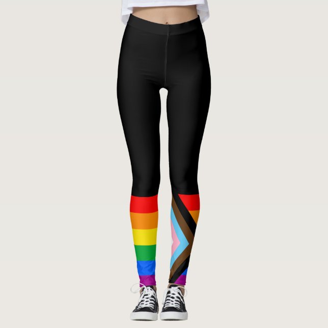 Flagga för Pride av LGBTQ+-förlopp Leggings (Framsida)