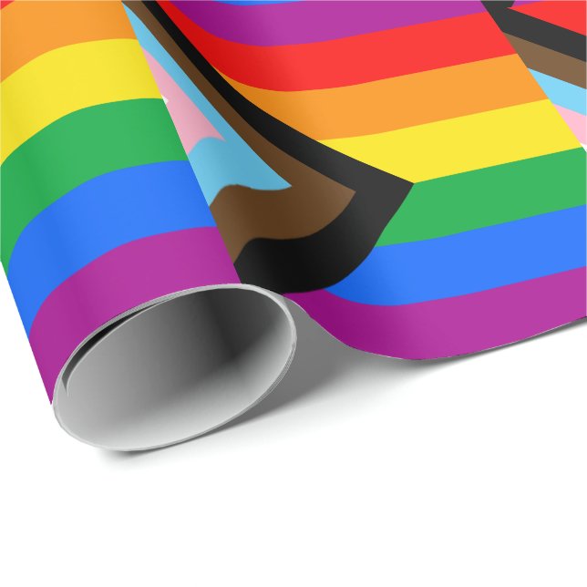 Flagga för Pride av LGBTQ+-förlopp Presentpapper (Rullad Hörn)