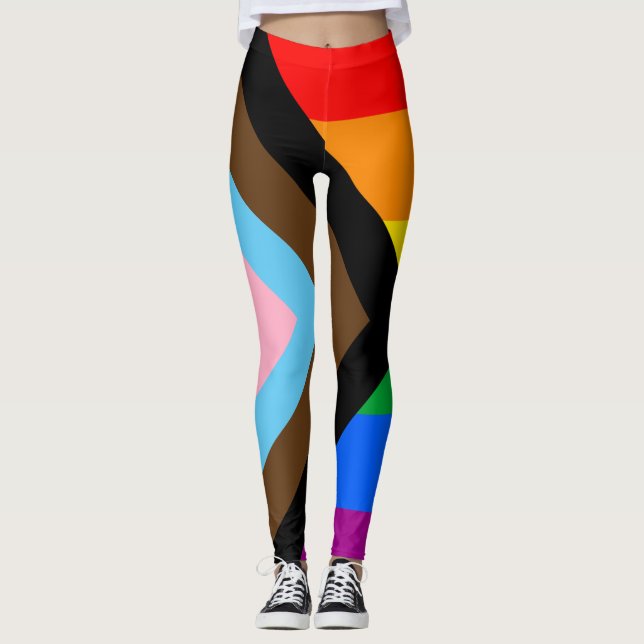 Flagga för Pride av LGBTQ+ Progress Leggings (Framsida)