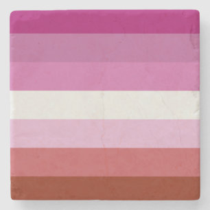 Flagga för Pride av rosa Lesbisk Stenunderlägg