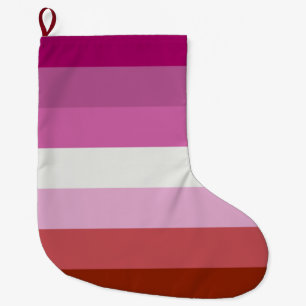 Flagga för Pride av rosa Lesbisk Stor Julstrumpa