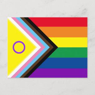 Flagga för Pridet Intersex Progress Vykort