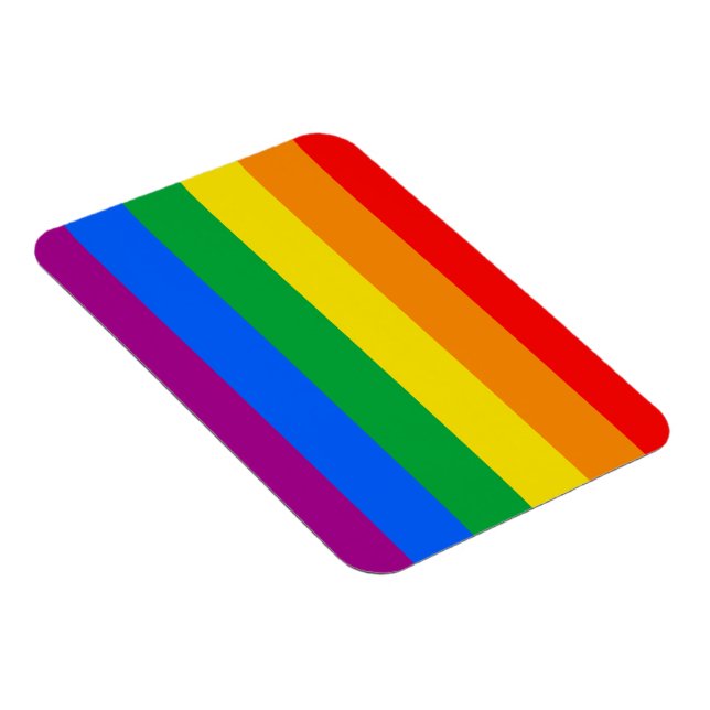 Flagga för Pridet Regnbåge i HBT-TQ+ Magnet (Högersidan)