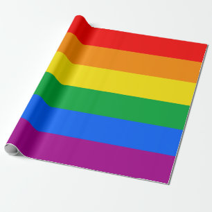 Flagga för Pridet Regnbåge i HBT-TQ+ Presentpapper
