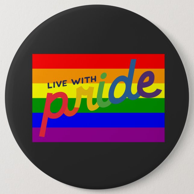 flagga för pridets regnbåge knapp (Framsida)