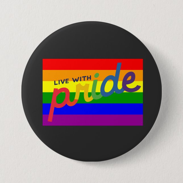 flagga för pridets regnbåge knapp (Framsida)