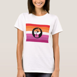 Flagga för protester mot lesbisk t shirt