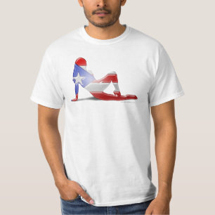 Flagga för Puerto Rican flickaSilhouette T-shirt