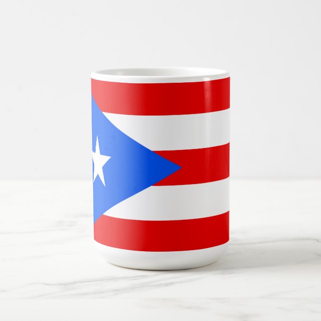 Flagga för Puerto Rico Kaffemugg (Center)