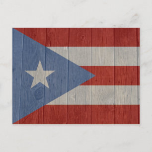 Flagga för Puerto Rico Vykort