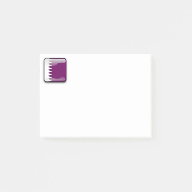 Flagga för Qatar Post-it Block (Framsida)