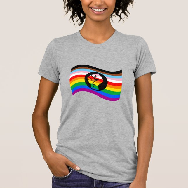 Flagga för QPOC-Pride T Shirt (Framsida)