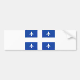 flagga för quebec regionKanada land Bildekal