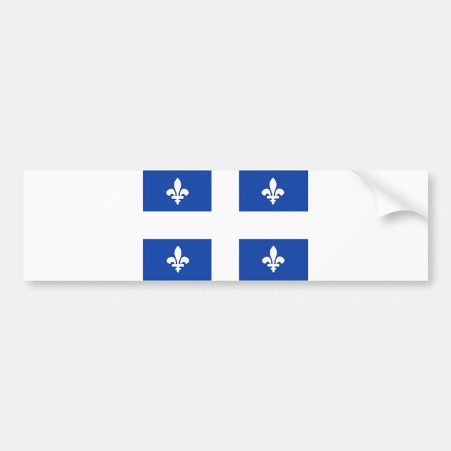 flagga för quebec regionKanada land Bildekal (Framsidan)