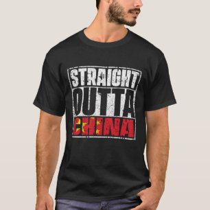 Flagga för rak utgående China T Shirt
