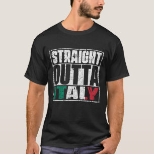 Flagga för rak utgående Italien T Shirt