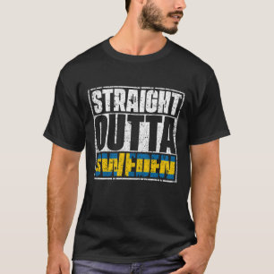 Flagga för rak utgående Sverige T Shirt