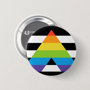 Flagga för Rakt Pride för LGBTQ Knapp