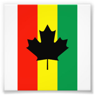 Flagga för Rasta Reggaelönnlöv Fototryck