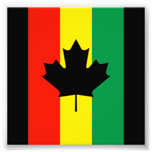 Flagga för Rasta Reggaelönnlöv Fototryck