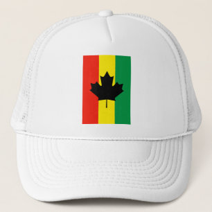 Flagga för Rasta Reggaelönnlöv Truckerkeps