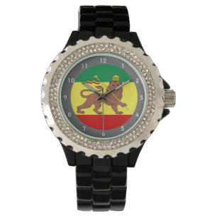 Flagga för Rastafari Reggaemusik Armbandsur