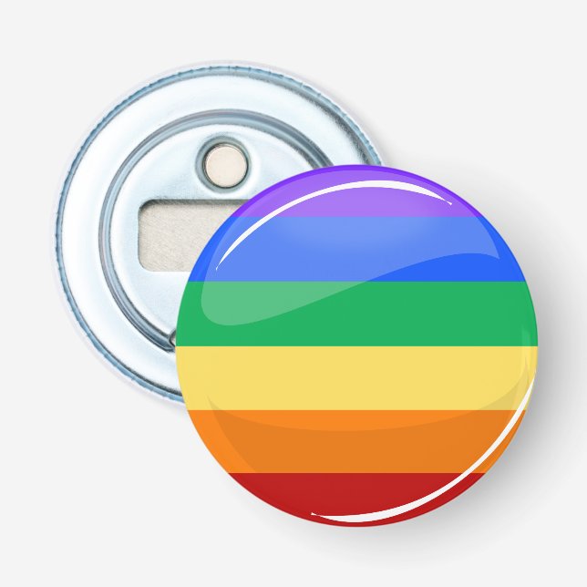 Flagga för regnbågerunda LGBT Flasköppnare (Framsidan)