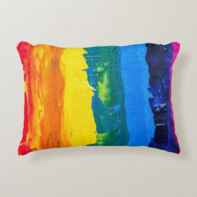 Flagga för regnbågsfärg, Färg, Pride Prydnadskudde (Framsidan)