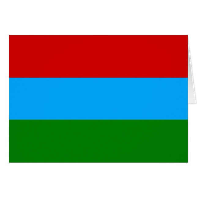 Flagga för Republiken Karelen Hälsningskort (Framsidan Horizontal)