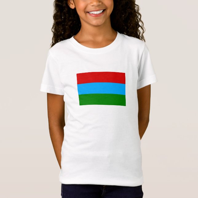 Flagga för Republiken Karelen T Shirt (Framsida)