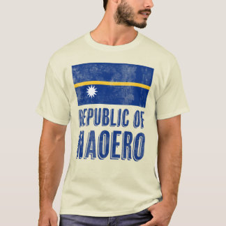 Flagga för Republiken Naoero Grunge T Shirt