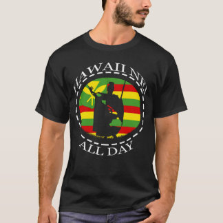 Flagga för resningsolkung Kamehameha Kanaka Maoli T Shirt