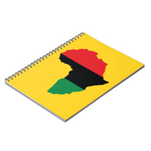 Flagga för röd, svart och Grönt Afrika Anteckningsbok