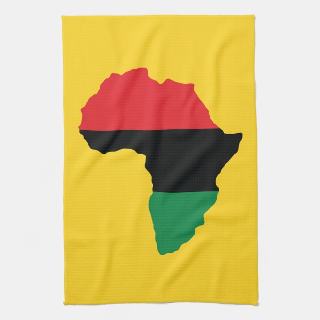 Flagga för röd, svart och Grönt Afrika Kökshandduk (Vertikal)