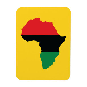 Flagga för röd, svart och Grönt Afrika Magnet