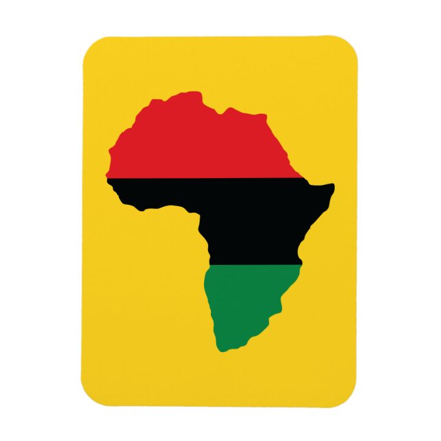 Flagga för röd, svart och Grönt Afrika Magnet (Vertikal)