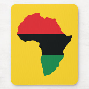 Flagga för röd, svart och Grönt Afrika Musmatta