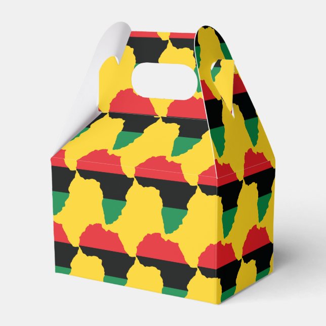 Flagga för röd, svart och Grönt Afrika Presentaskar (Framsidan Sidan)