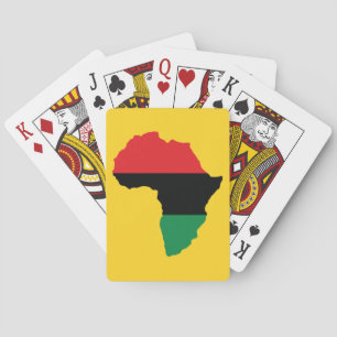 Flagga för röd, svart och Grönt Afrika Spel Kort