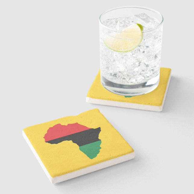 Flagga för röd, svart och Grönt Afrika Stenunderlägg (Sidan)
