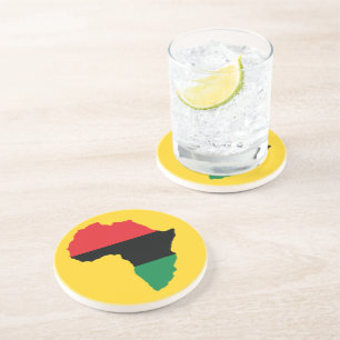 Flagga för röd, svart och Grönt Afrika Underlägg Sandsten