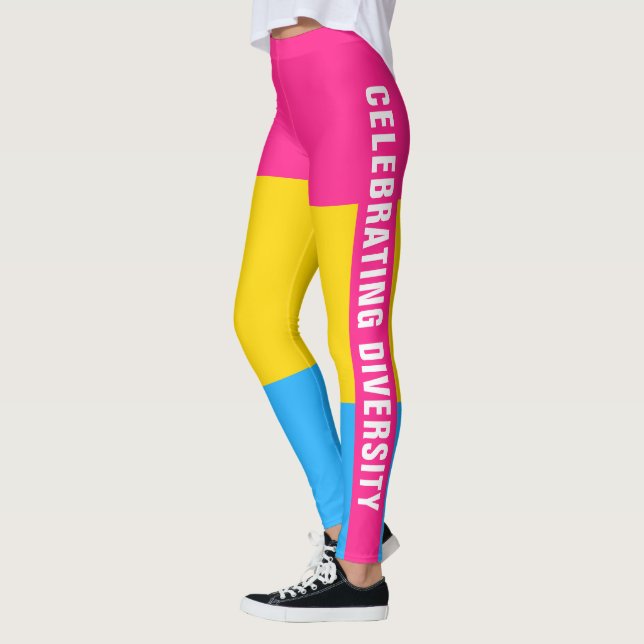 Flagga för roligt, färglöst, unikt HBT-Pride Leggings (Vänster)