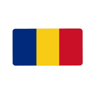 flagga för rumänien adressetikett