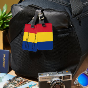 flagga för rumänien bagagebricka