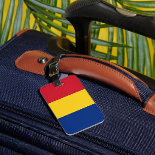 flagga för rumänien bagagebricka