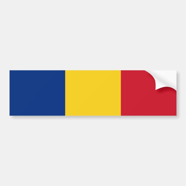 Flagga för rumänien bildekal (Framsidan)