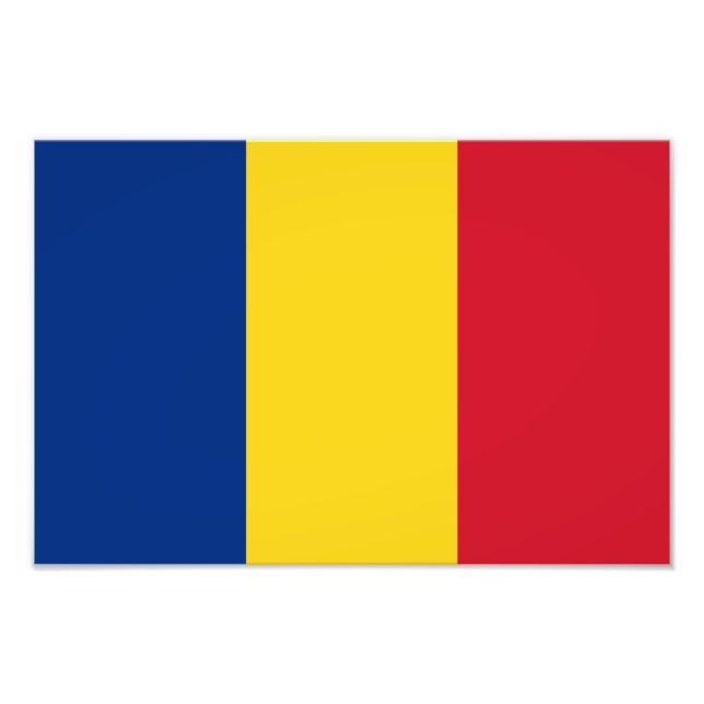 Flagga för rumänien fototryck (Framsidan)