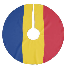 flagga för rumänien julgransmatta borstad polyester