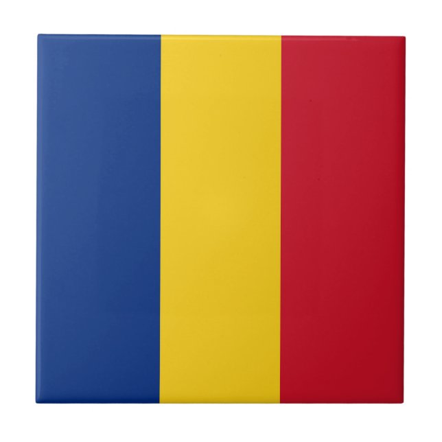 flagga för rumänien kakelplatta (Framsidan)